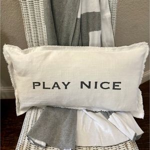 New! Play Nice Decorative Farmhouse Duck Feather Pillow